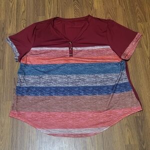 Emery Rose 4XL Soft Stretch Short Sleeve 3-Button Shirt Men’s Casual Comfy B47